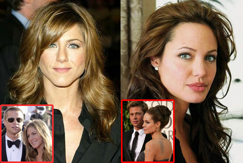 Stop Gap Lover Jennifer Aniston provided nothing more than a stay over until Brad met the obviously more attractive Angelina Jolie. Pretty people pick from the best in the gene pool.